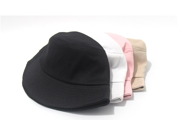 Cross-border ready-made fisherman hats with printed and embroidered characters, adult fisherman hats, pure cotton black and white glossy printed flowerpot hats, custom-made pic 5