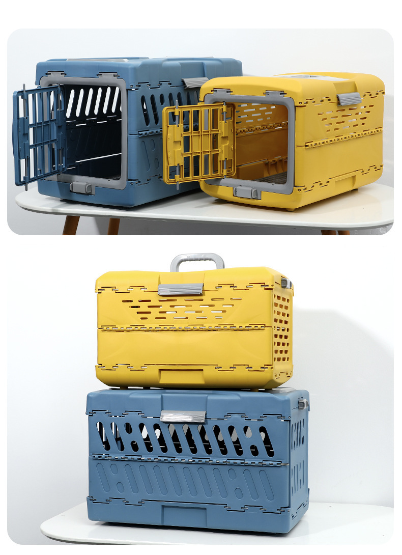 手提狗笼外出宠物航空箱折叠猫窝代发便携透气宠物车载包跨境爆款详情18