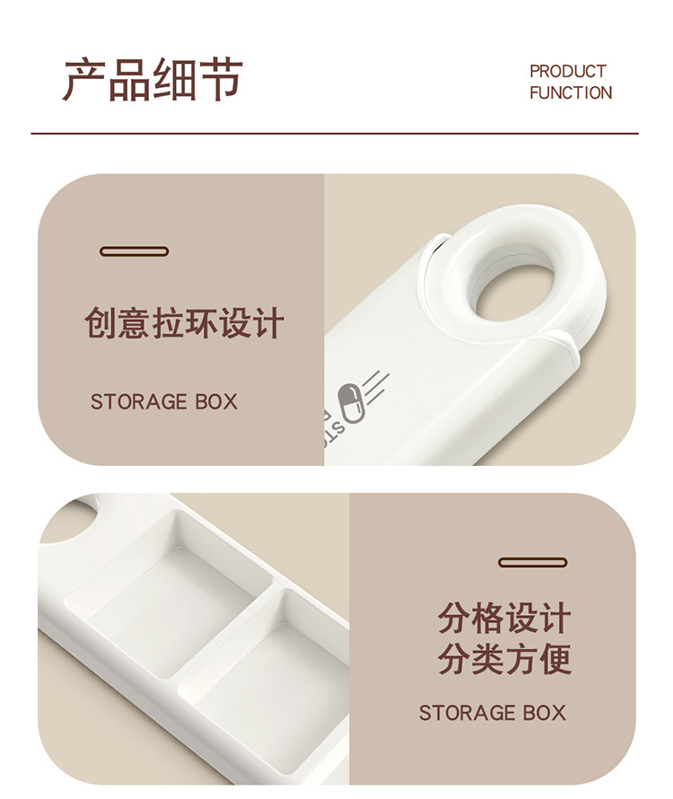 新品U盘药盒随身便携式三格药盒早中晚分装收纳药品迷你盒子定制详情21