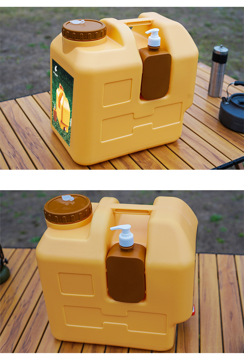 Outdoor portable vehicle-mounted 20L food-grade drinking water bucket, camping and picnic hand-held large-capacity water tank pic 10