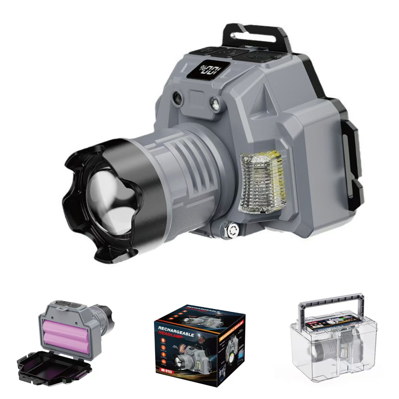 Rechargeable headlamp, high-intensity floodlight, headlamp body, outdoor sports, night running, work flashlight, multi-functional headlamp pic 1