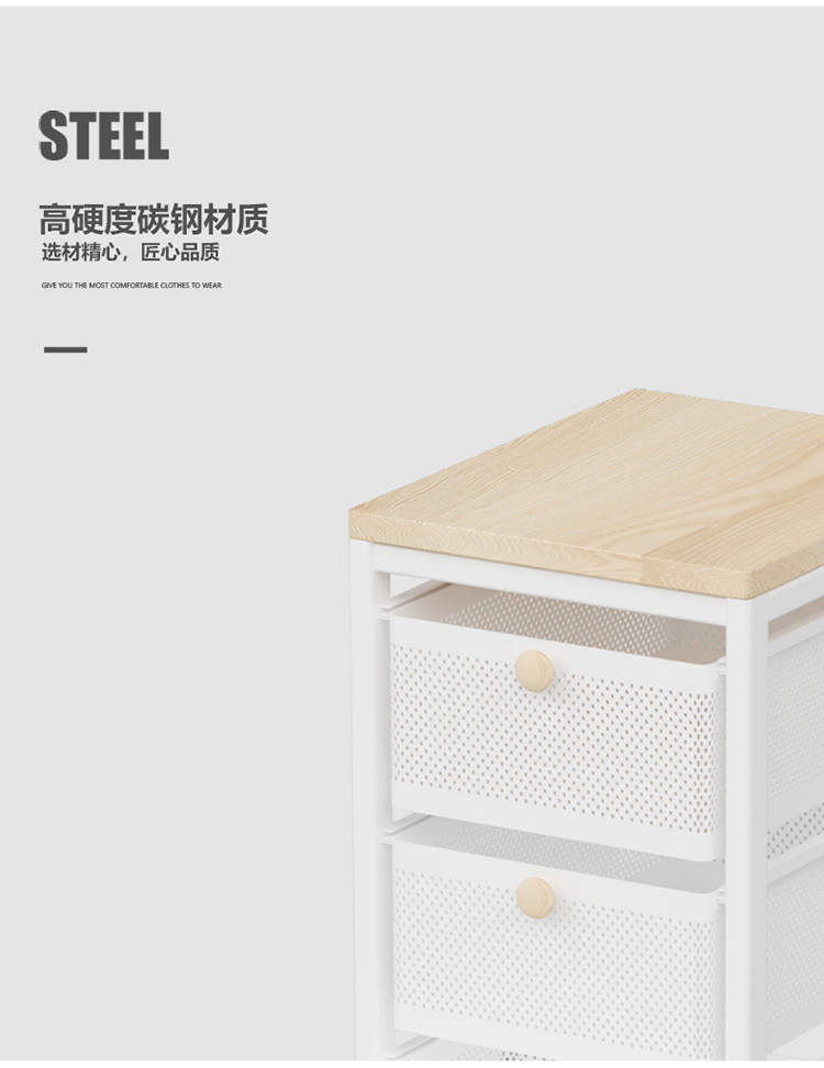 批发抽屉式收纳架多层厨房落地置物柜带门置物架橱柜碗碟储物柜详情6