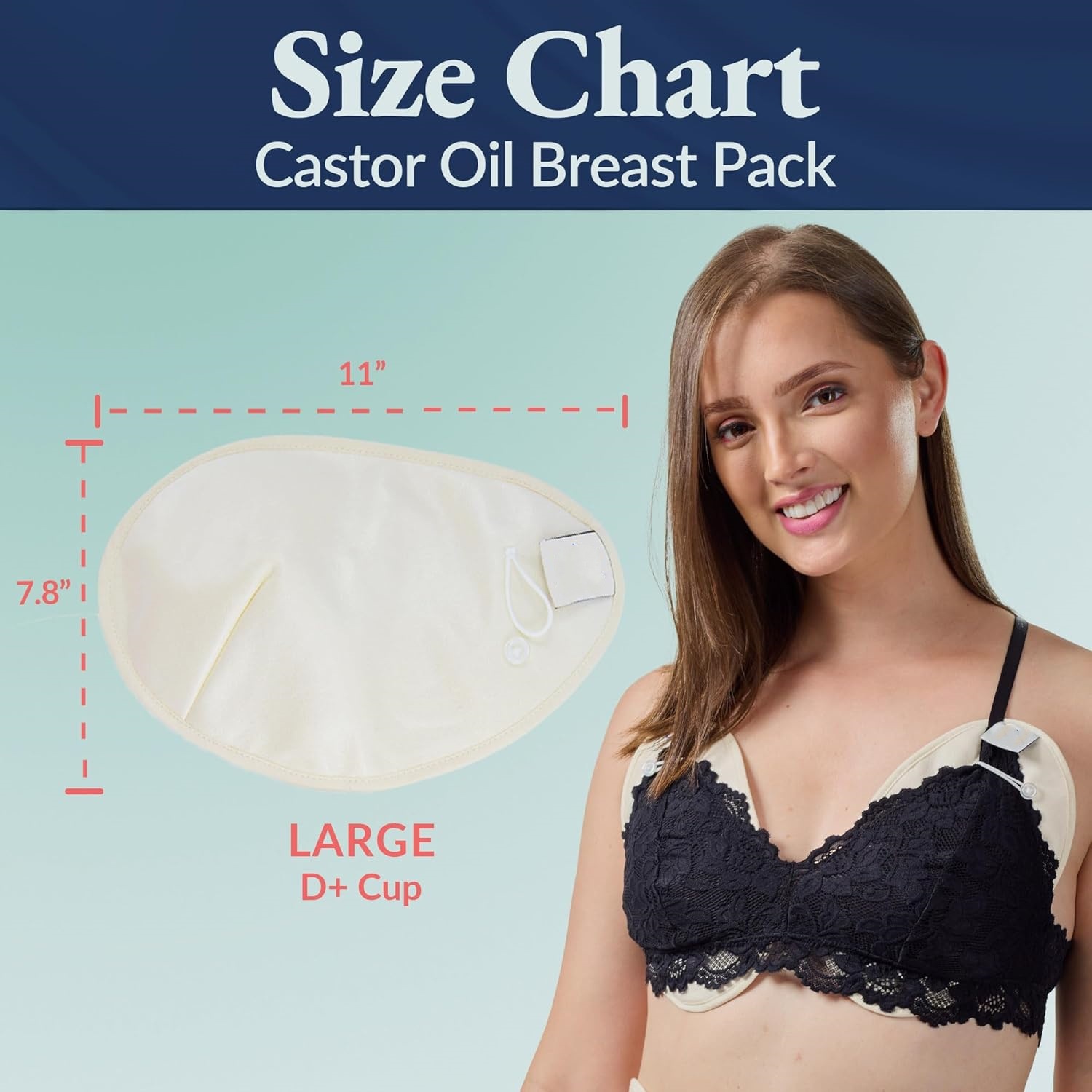 跨境蓖麻油胸垫Castor oil chest patch可水洗蓖麻油护理胸垫胸贴详情4