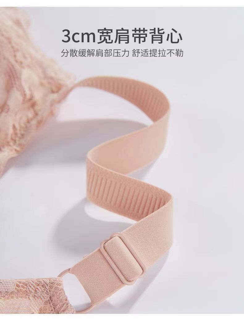 抹胸防走光全罩杯内衣大胸显小薄杯无钢圈防下垂美背蕾丝大码文胸详情14
