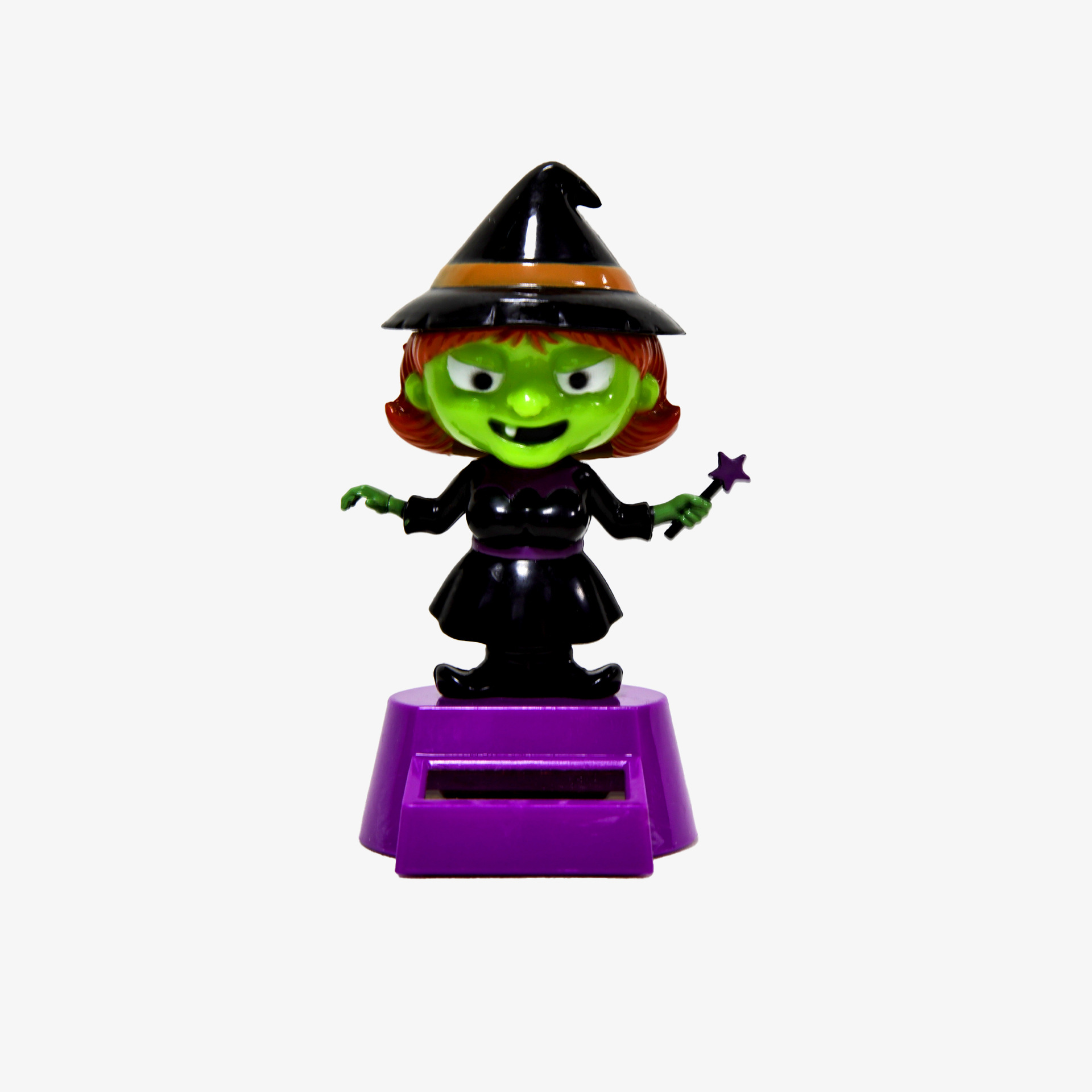 Cross-border best-selling solar-powered Halloween Skeleton Witch Ghost car automatic shaking head car interior ornaments are available for wholesale pic 7