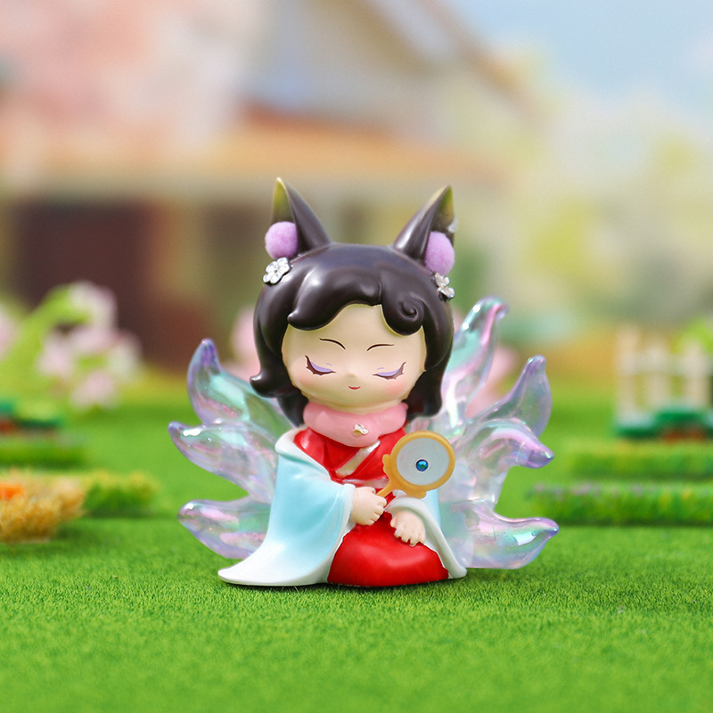 ins少女心九尾雅集网红手办青丘狐狸潮玩盲盒女生公仔小礼物批发详情21