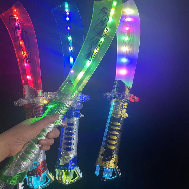 炫彩声光龙纹玩具刀剑LED闪光音乐大刀地摊夜市广场儿童发光玩具详情21