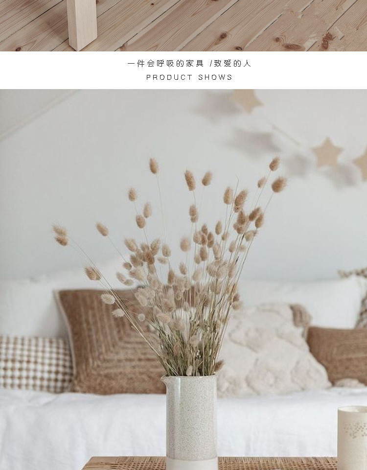 ins实木藤编长凳白蜡木换鞋凳真藤凳子板凳长茶几真藤民宿床尾凳详情12