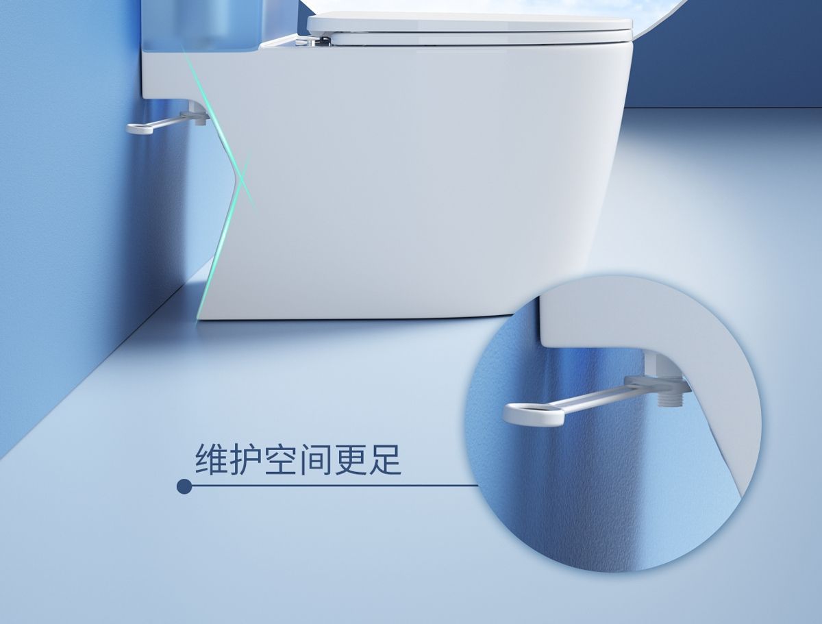 A new type of high-temperature toilet with a single row of holes at the bottom, featuring a siphonic suction system for household use, strong suction power, and a large diameter pic 9