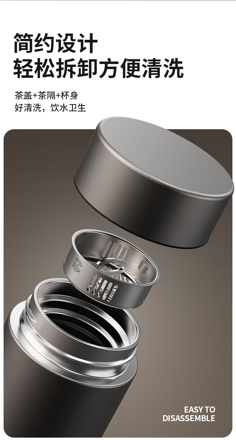 Titanium cups, high-end insulated water cups, business high-end insulated water cups, water cups with a light luxury and high-end feel, pure titanium insulated cups inside and out pic 19