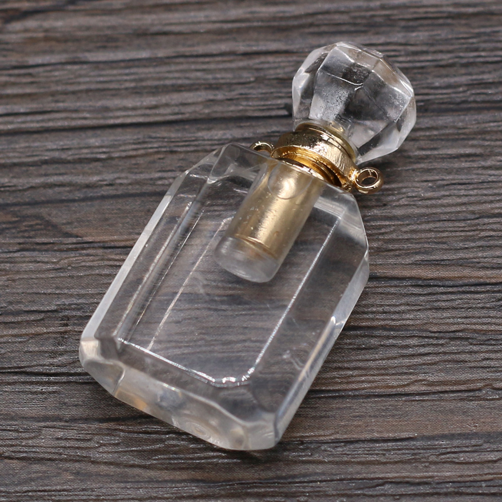 Exquisite natural semi-precious stone perfume bottles, white crystal, various shapes, DIY accessories, fashionable and exquisite wholesale production pic 75