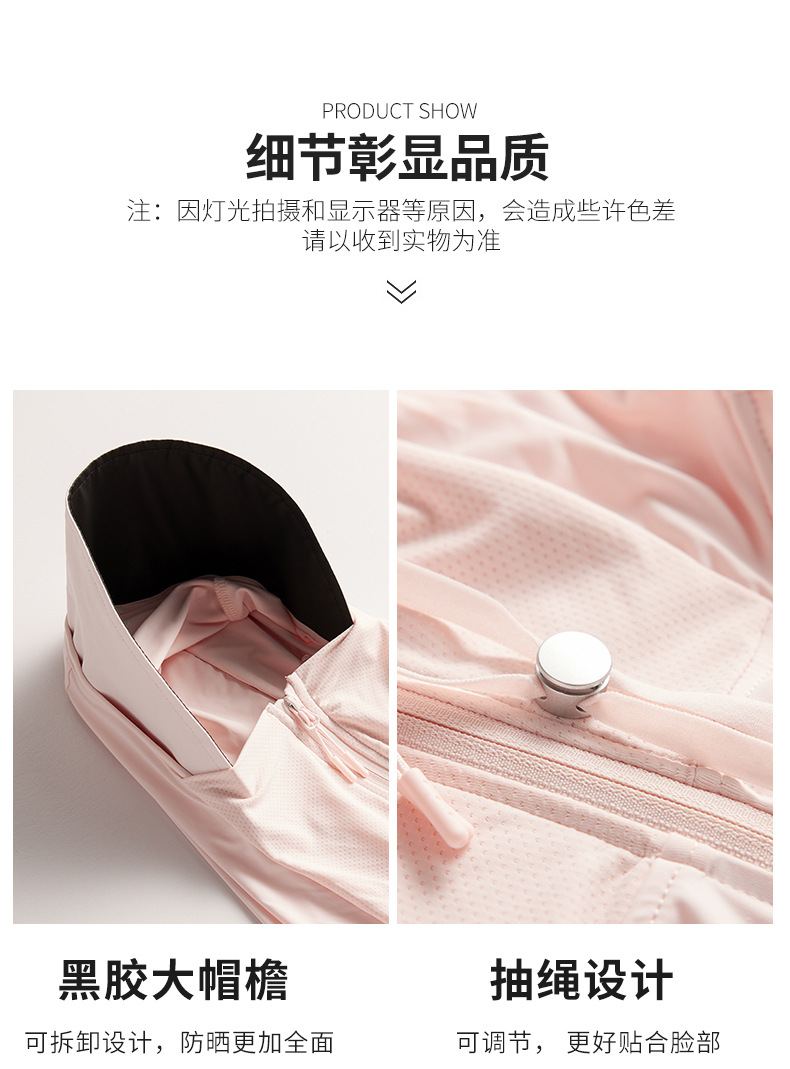 指尖防晒衣女upf50+紫外线凉感情侣透气遮阳中长款夏季户外防晒服详情31