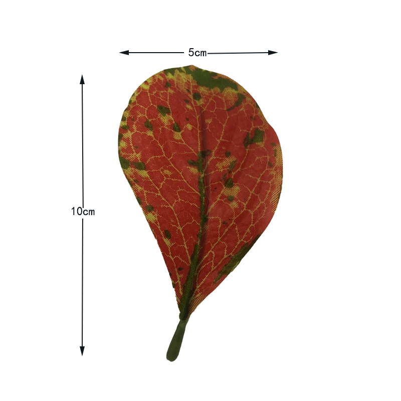 仿真柿子树叶假树枝大型植物装饰叶子室内外彩色柿子叶工程用道具详情4
