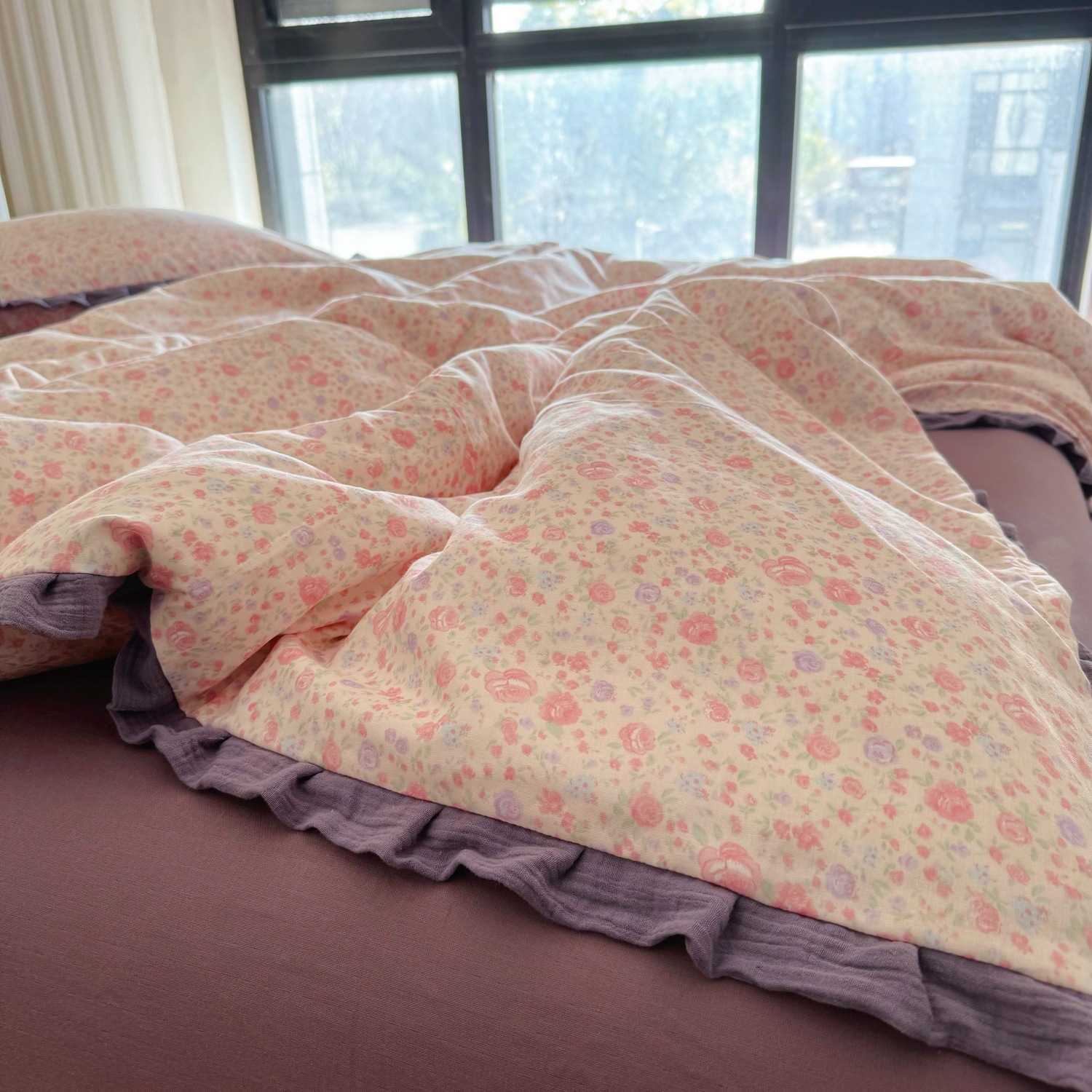 双层纱YU~A类母婴级双层纱布四件套法式少女心全棉宿舍床品详情10