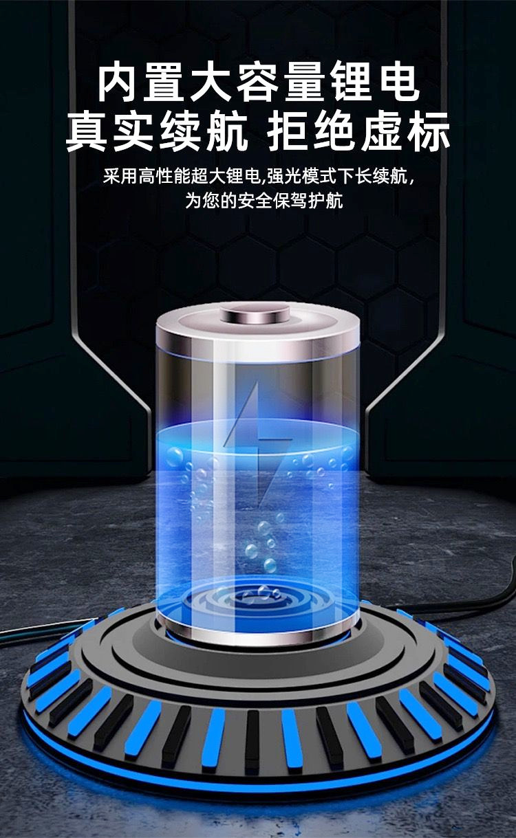 跨境爆款白激光手电筒多功能数显变焦手电筒户外远近双光源手电筒详情5