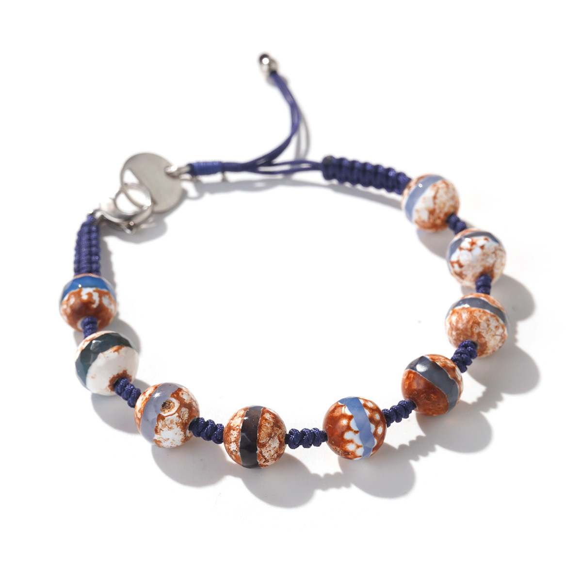 French-style European and American seven-color natural stone retro and simple multiple heart-shaped necklaces and bracelets, adjustable woven beaded bracelets pic 28