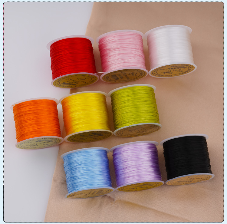 进口扁丝弹力线水晶手串弹力绳佛珠宝文玩手链松紧线diy手工耐磨详情4