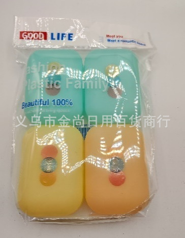 Silicone soap box for draining water, home creative bathroom washbasin, anti-slip soap tray pic 3