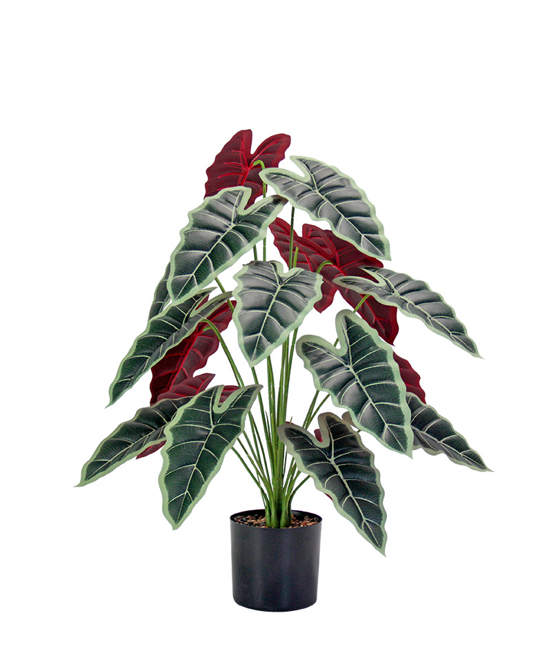 Artificial green plant 18-leaf lucky lily, plastic plant for living room, dining room, table, flowerpot decoration, outdoor garden landscaping pic 10