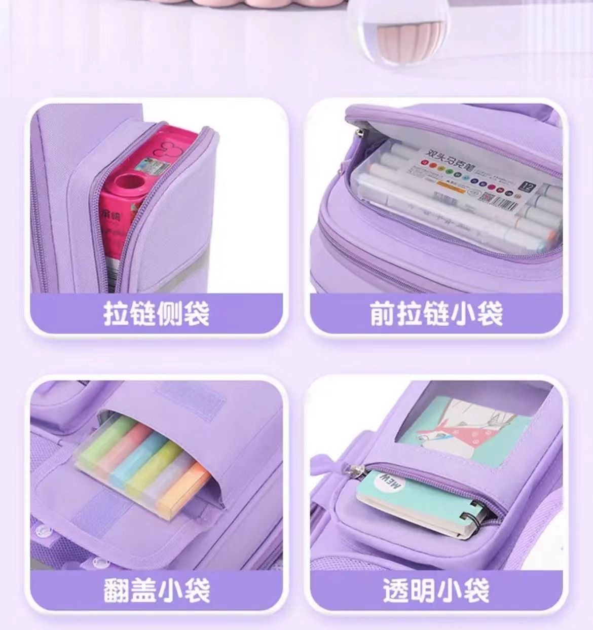 跨境外贸书包小学生女减负一二三到六年级大容量可爱美乐蒂儿童详情10