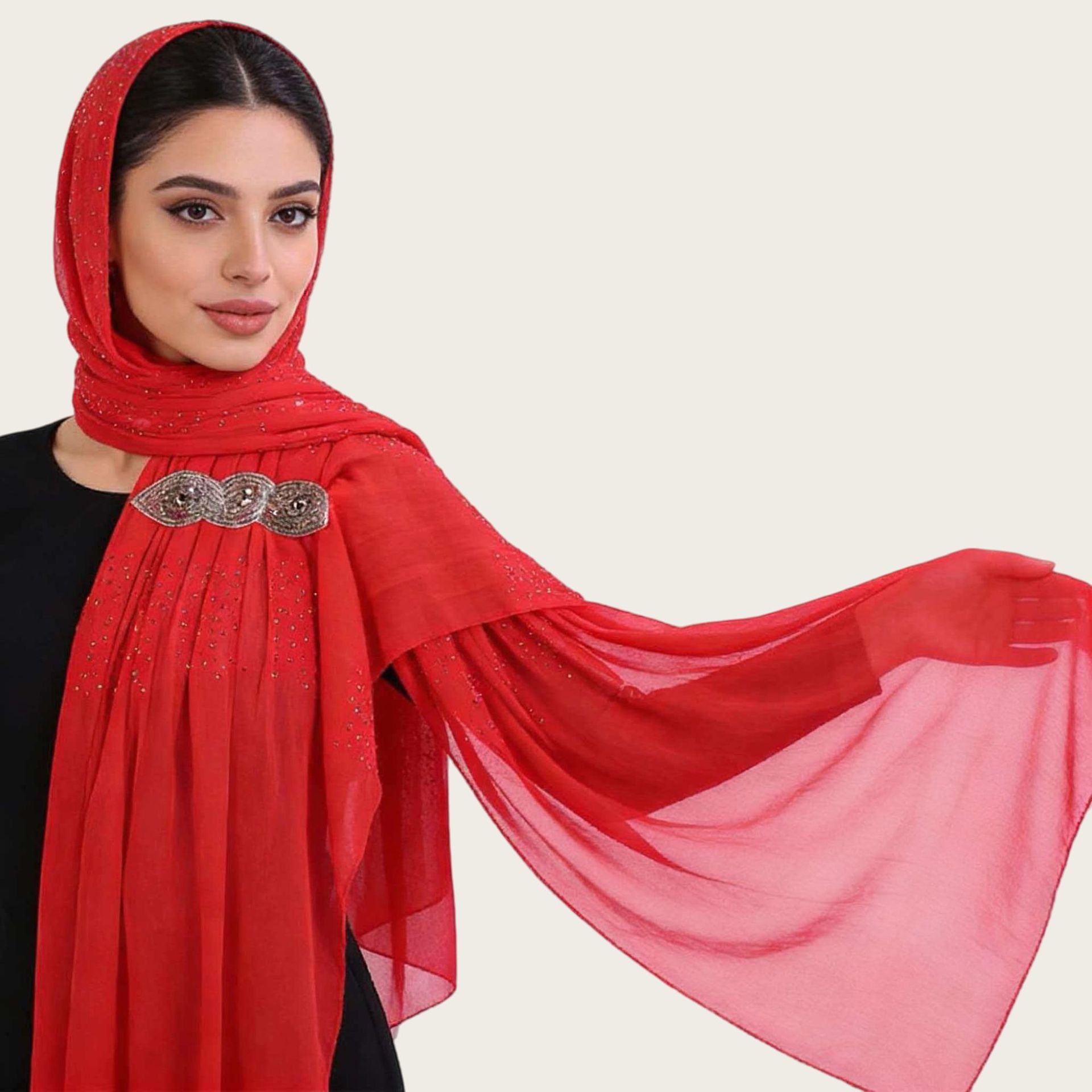 M163速卖款新款头巾民族风围巾盖头雪纺烫钻跨境货源详情5