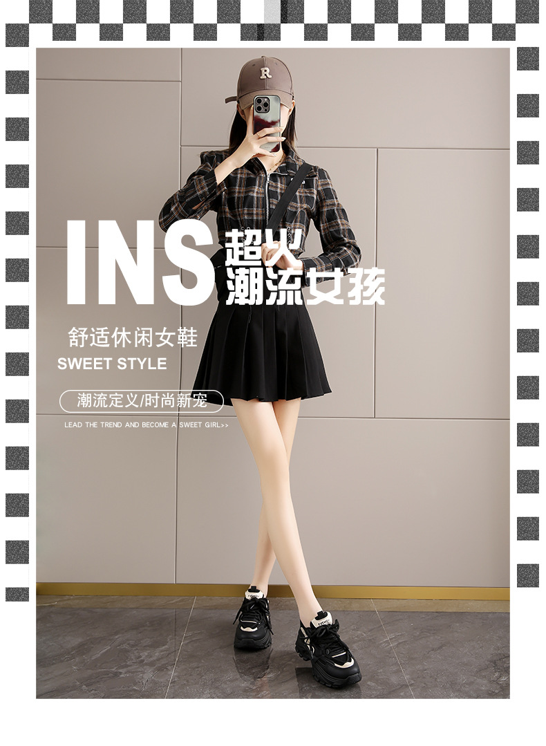 高级感莆田老爹鞋女2024年新款春夏透气显脚小码34软底运动跑步鞋详情4