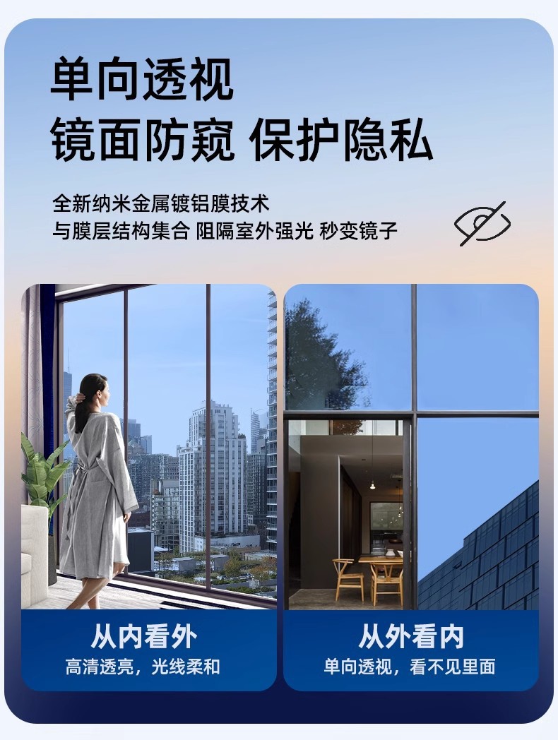 批发窗户防晒隔热膜办公室加厚遮光太阳膜客厅遮阳防窥玻璃隔热膜详情10