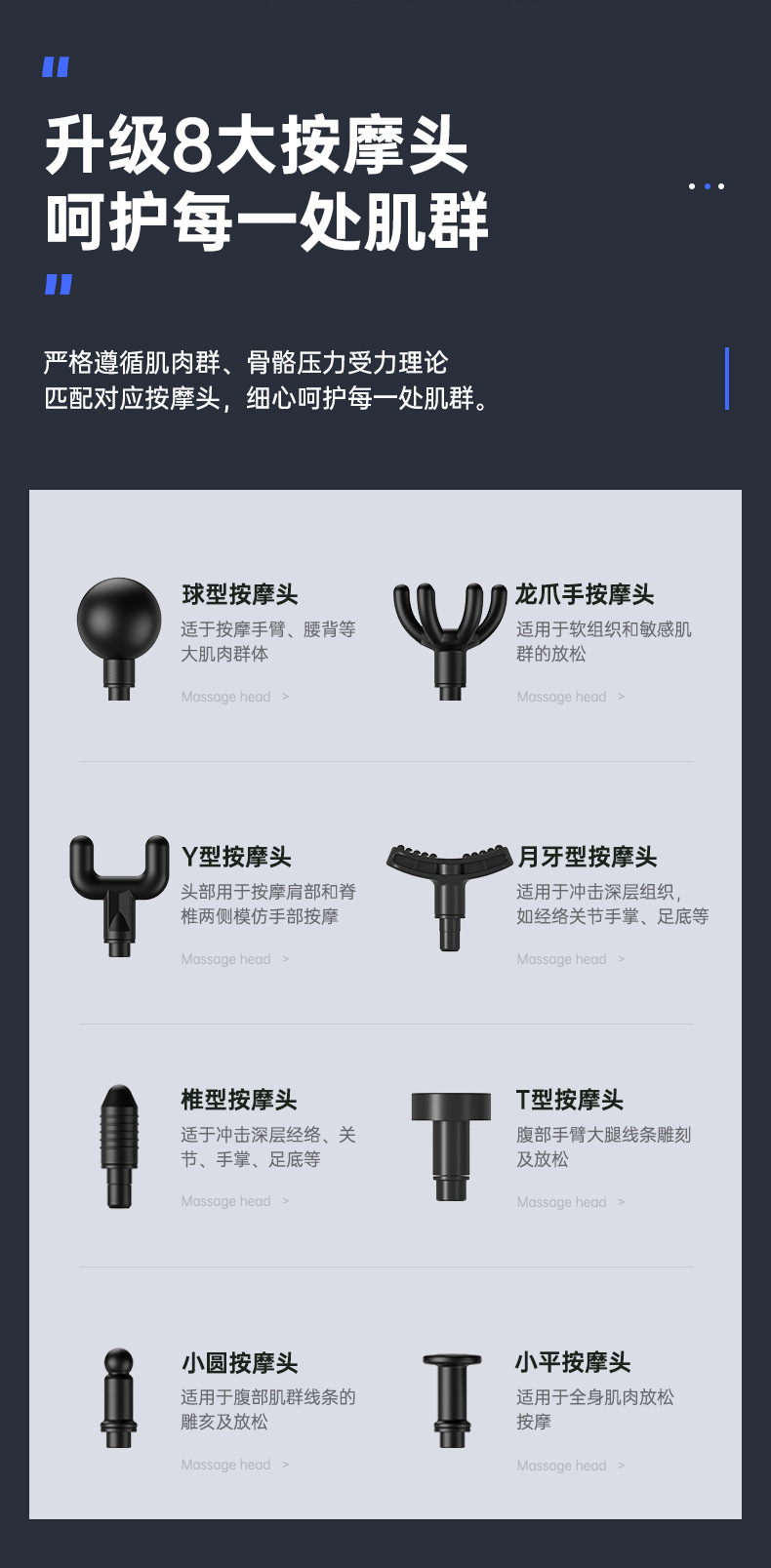 康佳新款筋膜枪按摩器全身肌肉放松按摩枪多挡位智能电动颈膜枪详情17