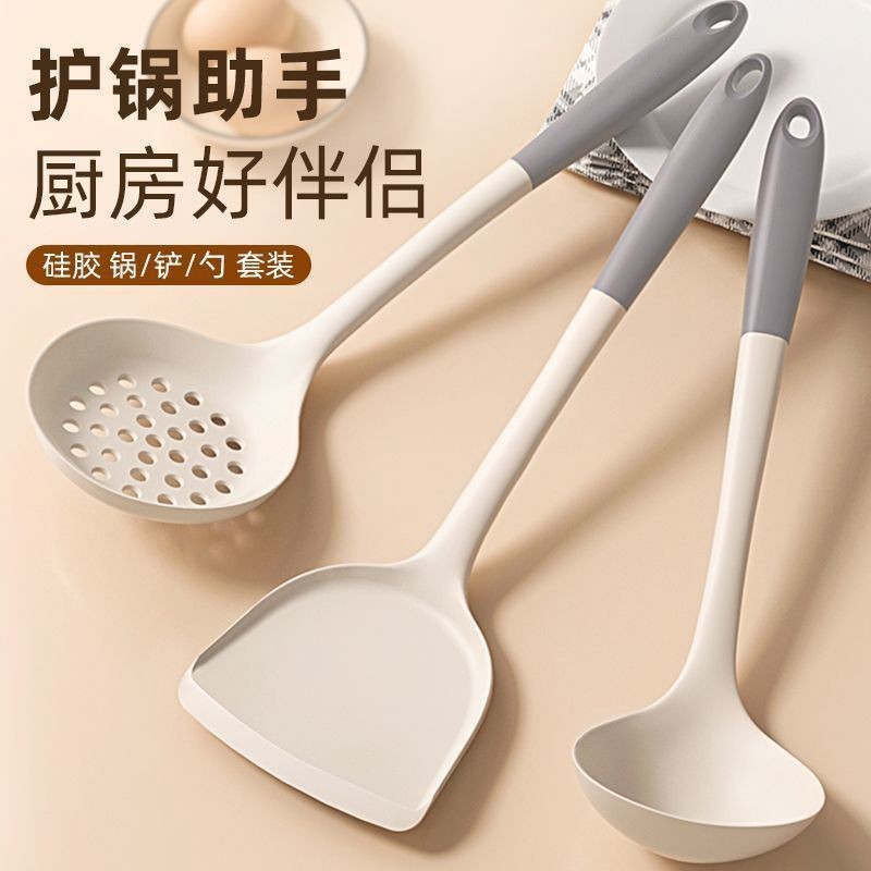 食品级硅胶铲子不粘锅锅铲耐高温硅胶铲子护锅家用炒菜铲汤勺详情1