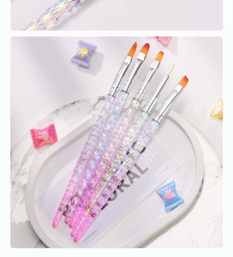 跨境新款美甲笔刷套装拉线彩绘花点钻光疗工具全套美甲店专用美容护肤彩妆工具详情19