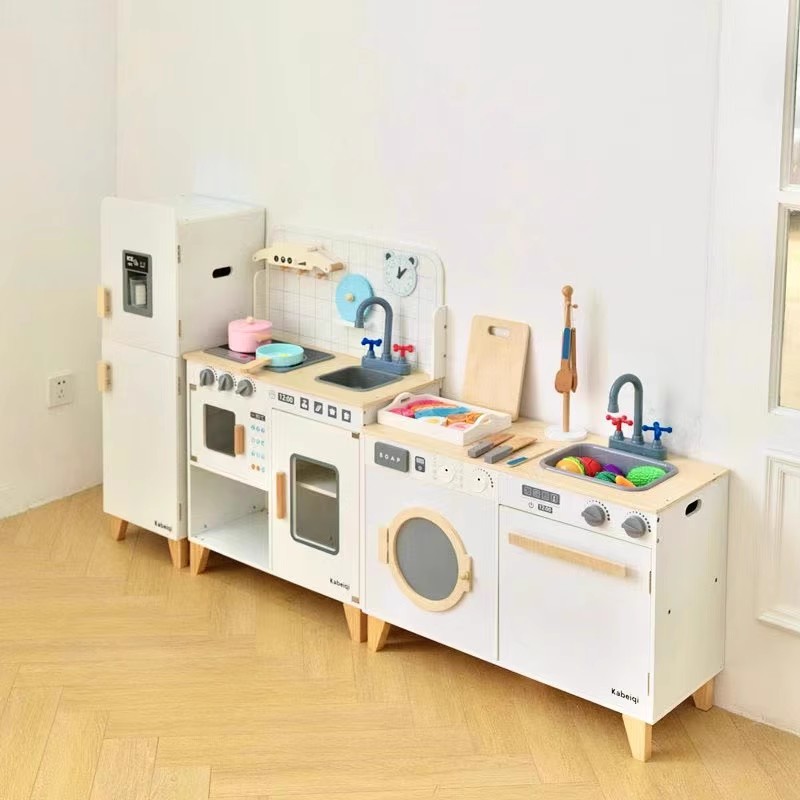 儿童仿真过家家厨房做饭男女孩玩具套装木制厨房宝宝仿真煮饭厨具详情5