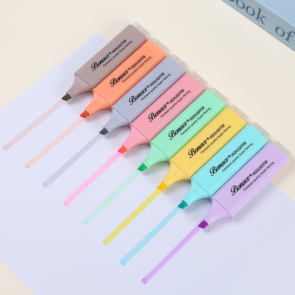Wholesale of new flat-tipped large-capacity highlighters, student key marking watercolor pens, gift candy-colored markers pic 11