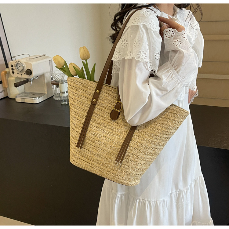 草编大容量包女包编织夏天沙滩女2024新款包包单肩手提托特包大包详情14