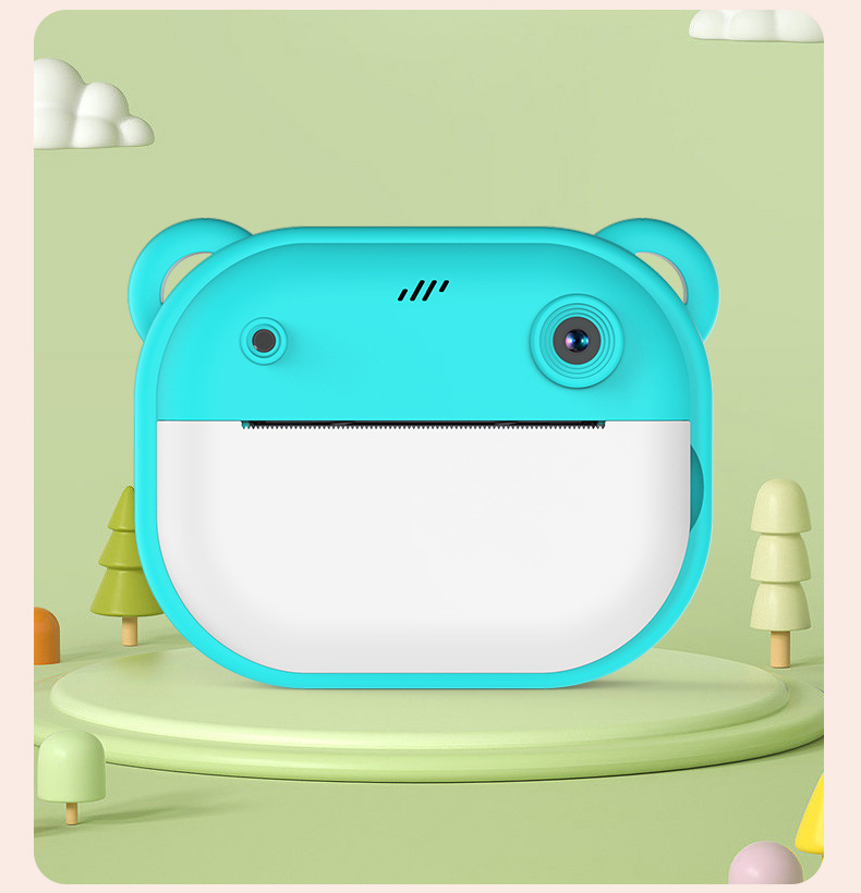 跨境新款儿童拍立得打印相机高清双镜头可拍照录像玩具礼盒代发详情13