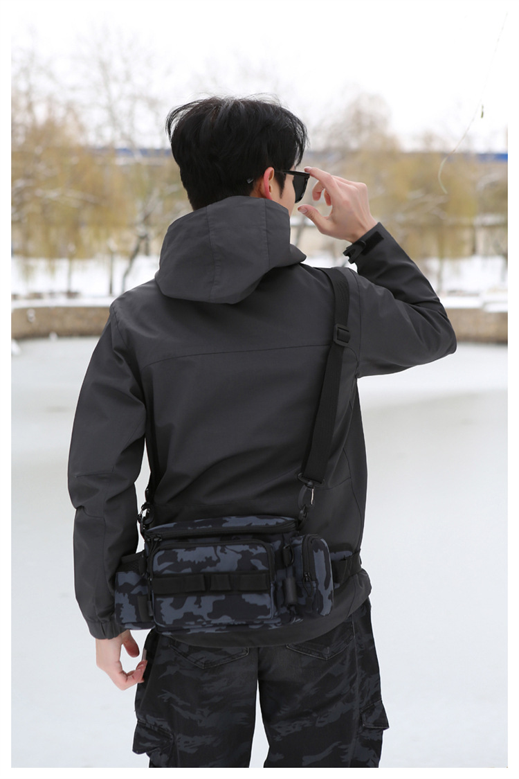 Lu Ya Bag, multi-functional waist bag, single-shoulder backpack, fishing crossbody bag, fishing gear rod bag, fishing storage bag, complete set of equipment pic 24