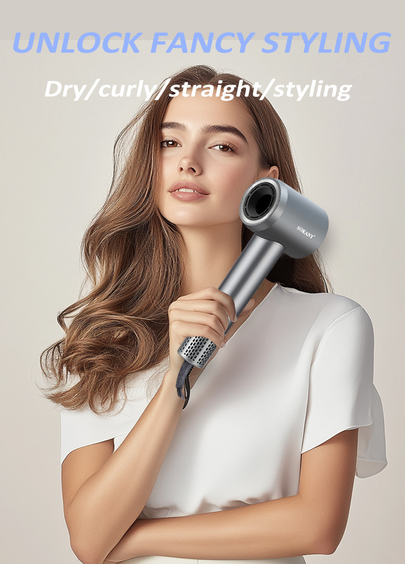 Export SOKANY14020 high-speed hair dryer, household cold and hot wind power, dry hair care and hair styling hair dryer pic 5