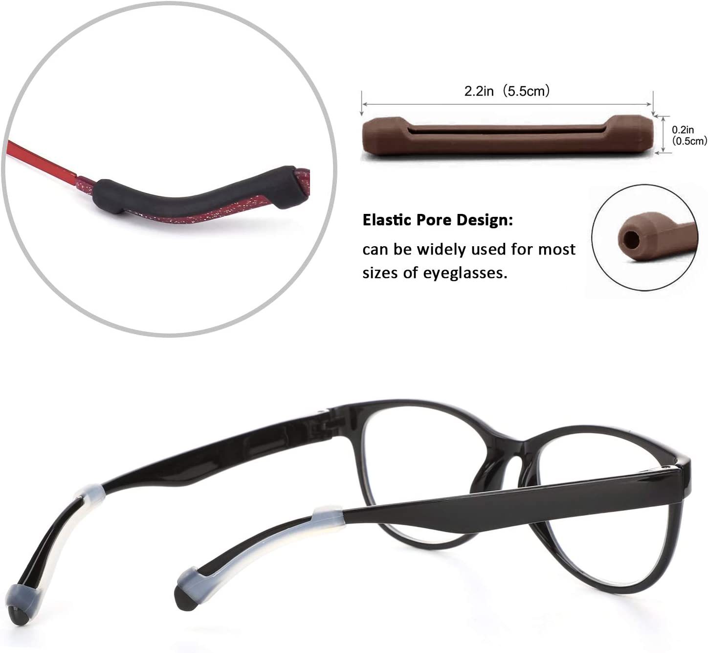 Cross-border glasses, anti-slip earring glasses, 12 pairs of fixators, silicone glasses, temple brackets, anti-slip ear pads, glasses pic 4