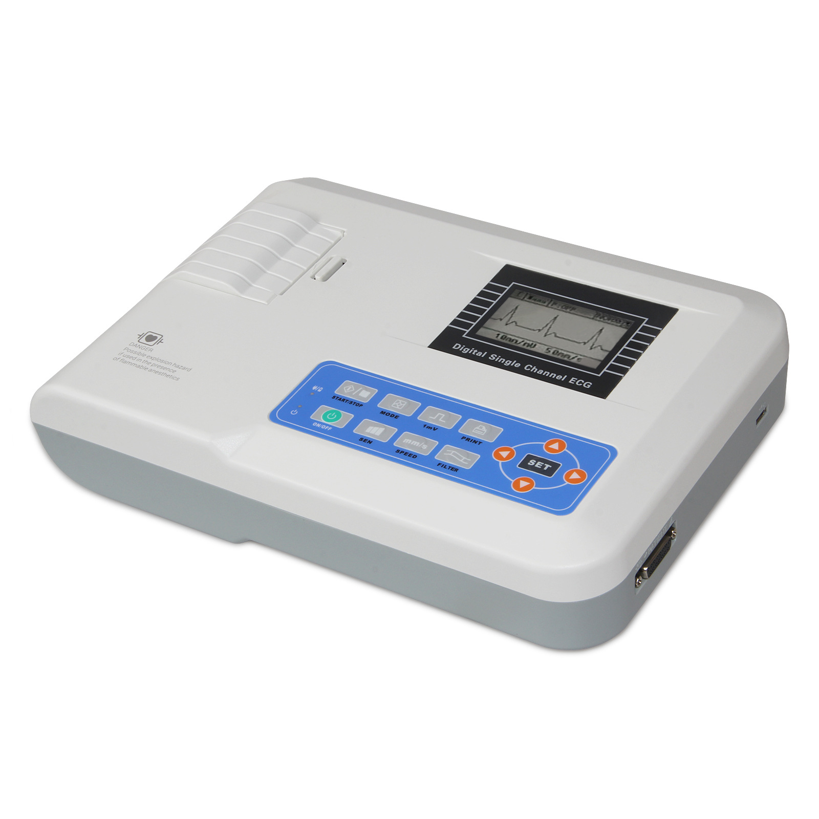 Cross-border exclusive supply of ECG100G portable electrocardiograph display digital single-channel 12-lead electrocardiograph pic 8