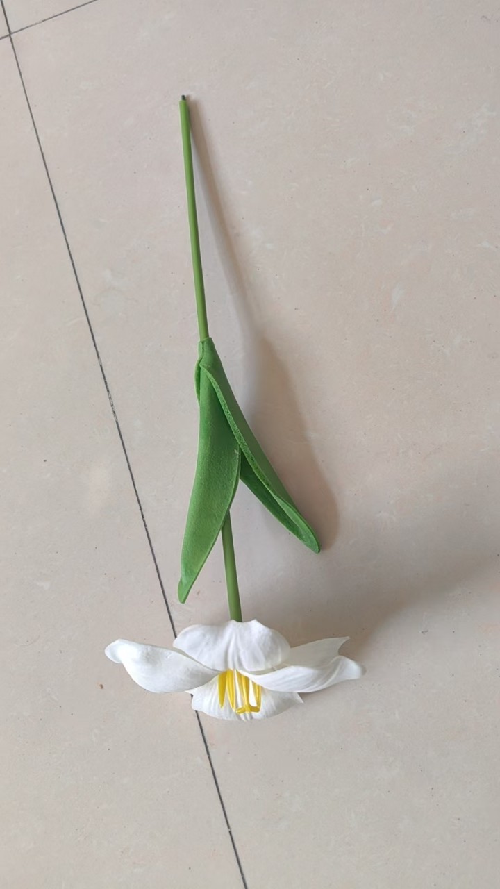 厂家直销ins火爆款PU开口笑郁金香 环保仿真高档家居酒店装饰新款详情3