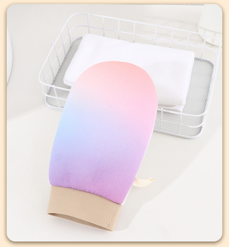 新款彩虹渐变搓澡巾无痛下泥洗澡巾家用搓澡手套高颜值洗澡搓澡巾详情29