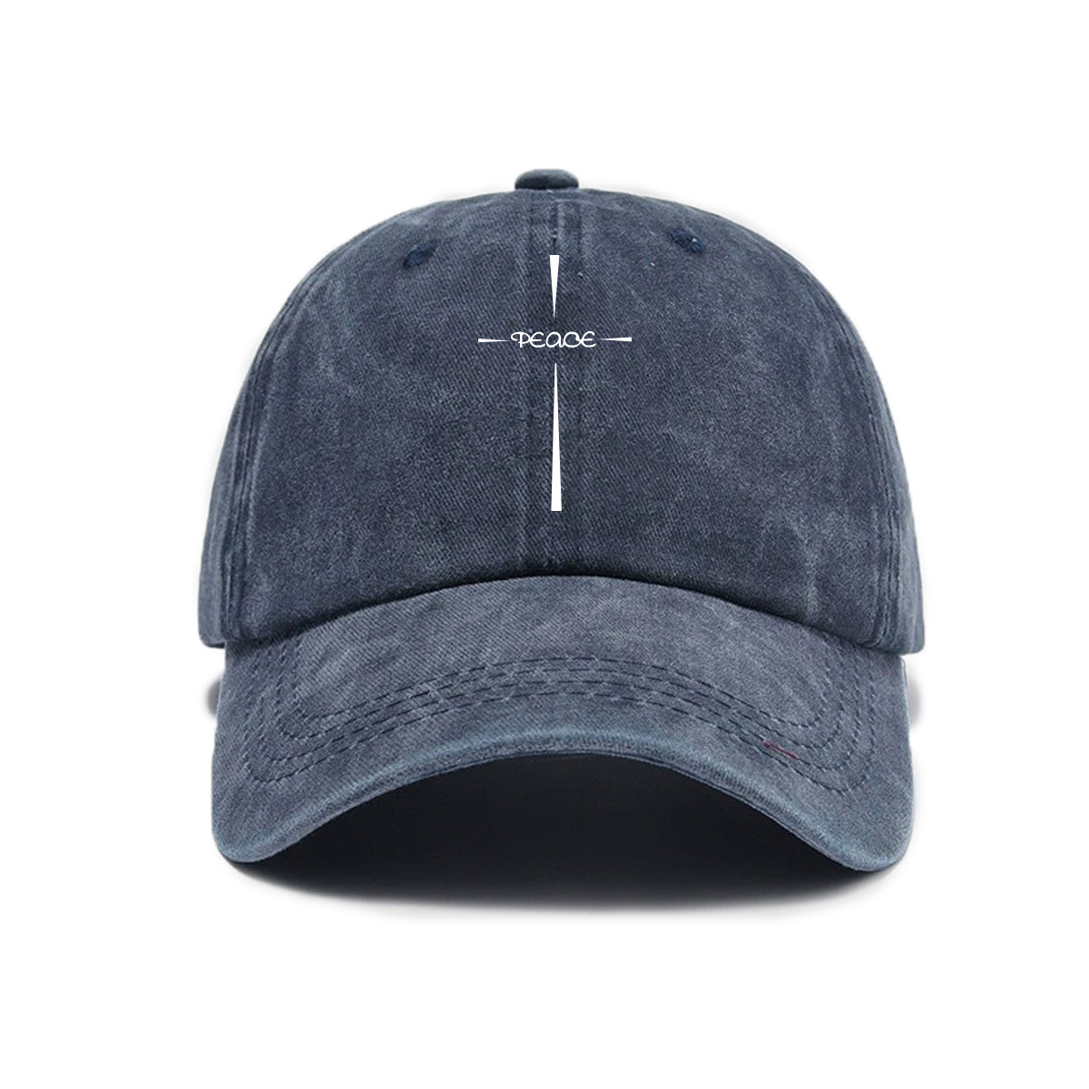 跨境复古休闲百搭款字母印花潮流水洗软顶鸭舌帽男女通用款棒球帽详情2