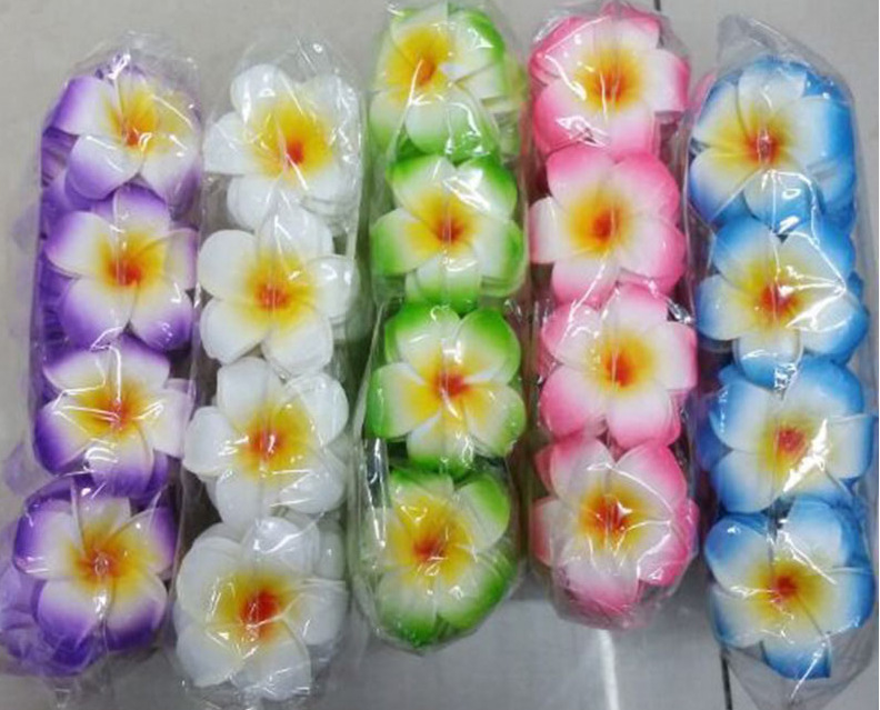 Colorful frangipani hair clips, headwear, flower hair accessories, seaside vacation simulation flower gift accessories, frangipani pic 6