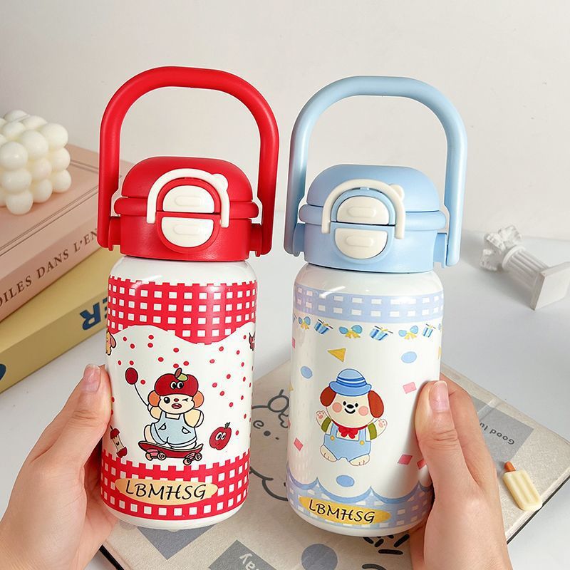 新款儿童保温杯316不锈钢高颜值ins水杯大容量便携学生可爱吸管杯详情1