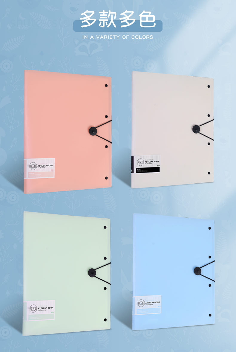 A3试卷收纳袋学生用透明插页高中生资料册文件夹详情10