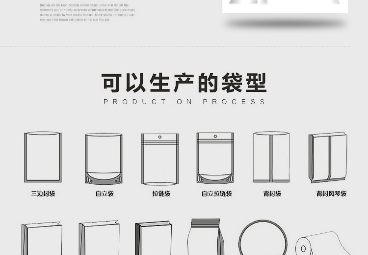 复合食品袋茶叶咖啡包装袋真空自立异形袋四边八边封背封袋拉链袋详情5