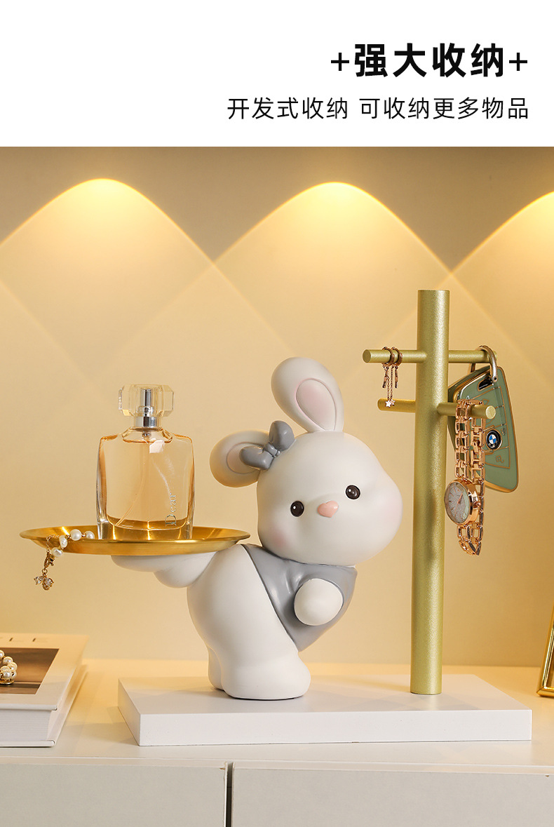 招财猫树脂工艺品收纳礼物家居摆件工厂直销清仓玄关儿童房钥匙架详情13