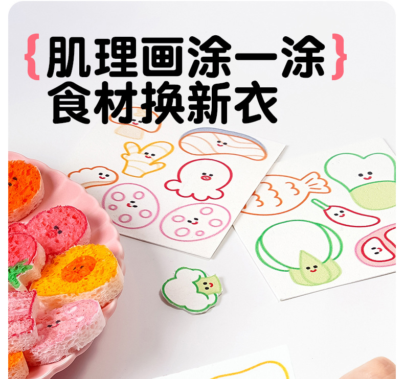 火锅泡泡捏捏画儿童diy手工涂色画3D挂件解压幼儿园过家家玩具详情11