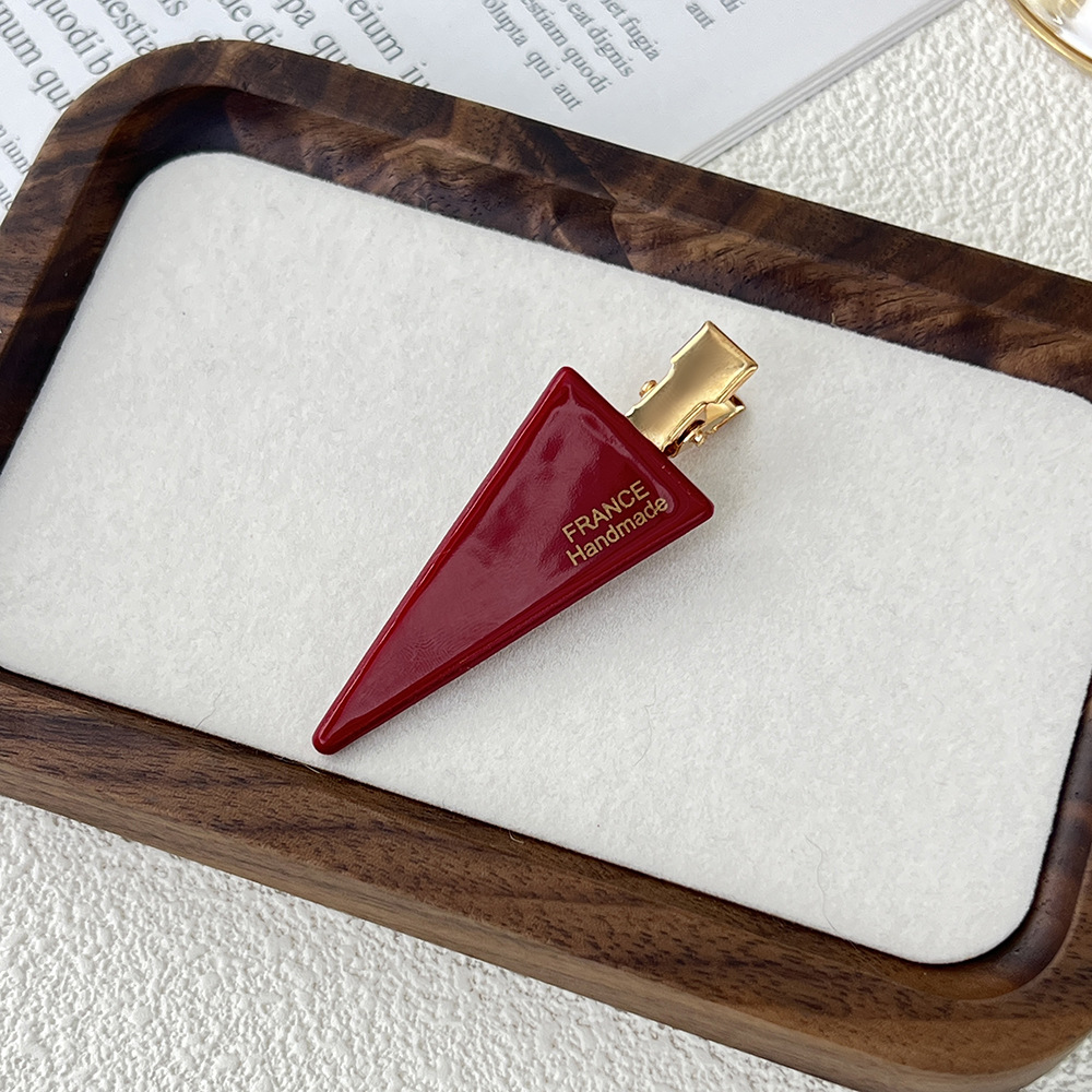 日系韩版醋酸三角鸭嘴夹高级感侧边无痕碎发夹百搭刘海边夹现货详情10