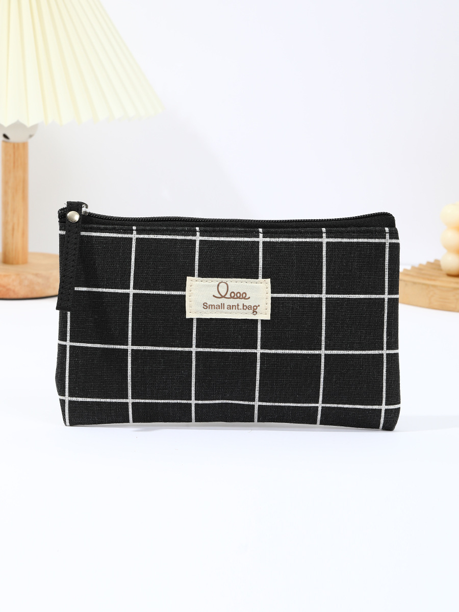 Cross-border large linen makeup bag, multi-functional, hand-held bag, mobile phone coin purse, makeup storage bag, customizable pic 10