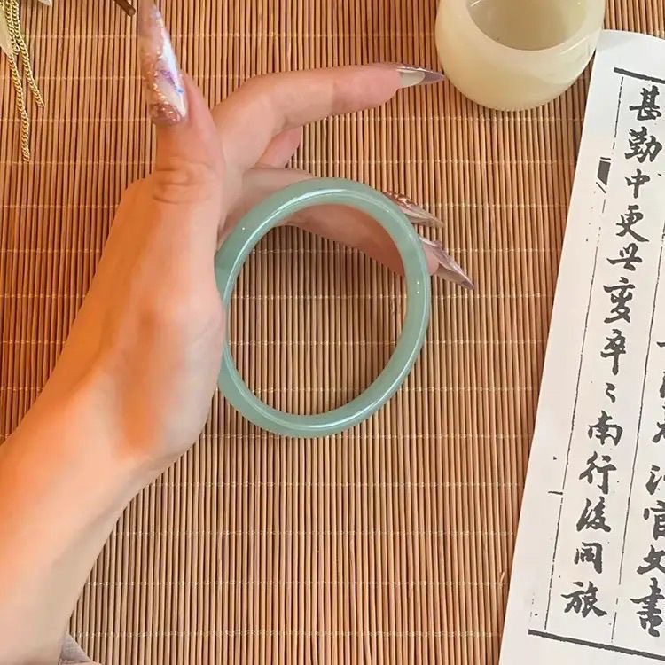 玻璃仿玉手镯批发细手镯叮当响叮当镯汉服配饰手镯禁步环圈批发手详情12